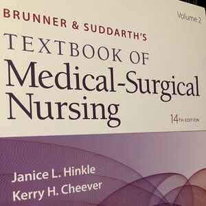 Nursing Book, Medical-Surgical Nursing, Brunner, Hinkle & Cheever,  Volume 1 & 2